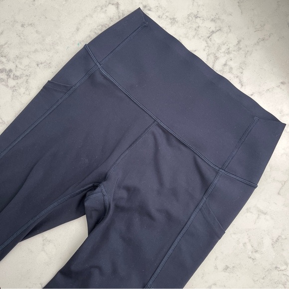 Navy Athletic Leggings - Picture 2 of 4